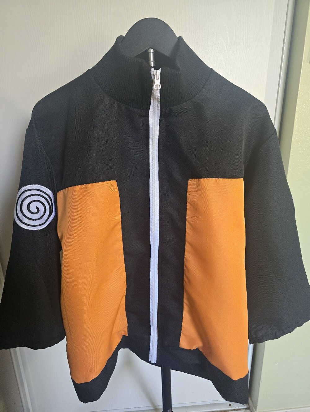 Naruto Kids Black & Orange Zip-Front Jacket